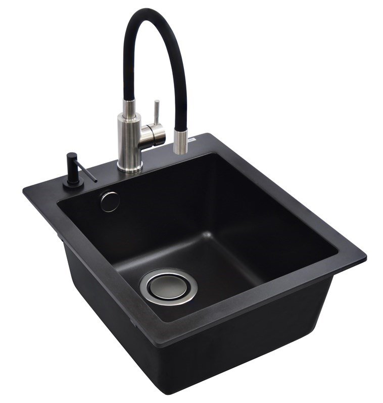 SINK SIMPLEXSQS100+MIXER+DISP BLACK #1