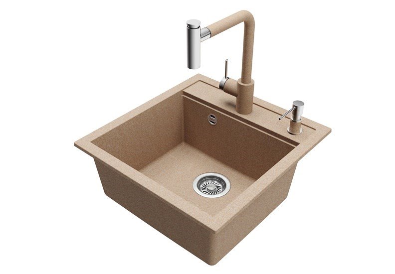 SINK HELIKA WTH KITCH MIX51X49X20 BEIGE #1