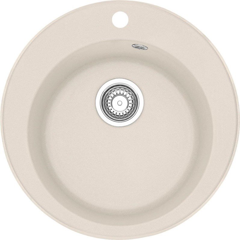 SINK SINGLE 1� 3 1/2NL NWK TH OATMEAL #1