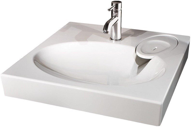 WASHBASIN CLARO+SIPHON+HANGERS 60X60CM #1