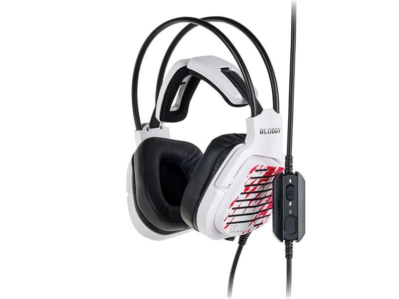 Suchawki z mikrofonem A4Tech BLOODY G565 Enegry White #1