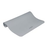 Mata gimnastyczna do ćwiczeń joga, pilates, fitness, 200x115cm, grubość 1cm, materiał TPE, szara, REBEL ACTIVE #1