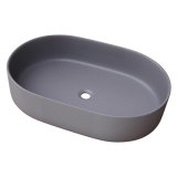WASHBASIN TRAPANI 600X380X125 MATT GREY #1