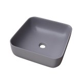 WASHBASIN CATANIA 385X385X140 MATT GREY #1