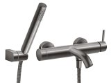 BATH MIXER WITH SHOWER SET GUN METAL #1