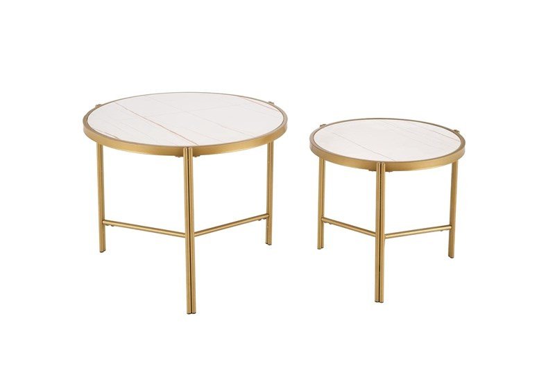 TABLE COFFEE FATIMA D63-48CM WHITE #1