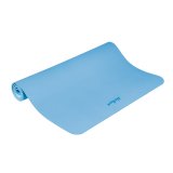Mata gimnastyczna do ćwiczeń joga, pilates, fitness, 200x115cm, grubość 1cm, materiał TPE, niebieska, REBEL ACTIVE #1