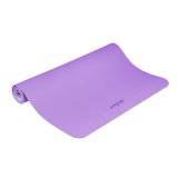 Mata gimnastyczna do ćwiczeń joga, pilates, fitness, 200x115cm, grubość 1cm, materiał TPE, fioletowa, REBEL ACTIVE #1