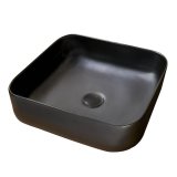 WASHBASIN CATANIA 385X385X140 MATT BLACK #1