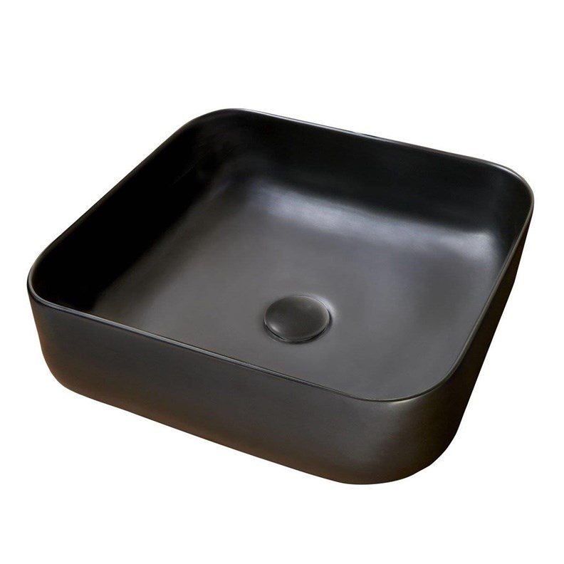 WASHBASIN CATANIA 385X385X140 MATT BLACK #1