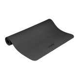 Mata gimnastyczna do ćwiczeń joga, pilates, fitness, 200x115cm, grubość 1cm, materiał TPE, czarna, REBEL ACTIVE #1
