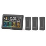 Sencor SWS 6300 Stacja pogodowa czarna / kolorowy wyświetlacz LCD / 3x czujnik bezprzewodowy #1