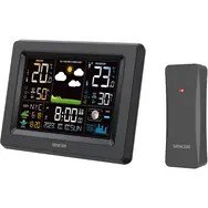 Sencor SWS 4500 Stacja pogodowa czarna / kolorowy wyświetlacz LCD / czujnik bezprzewodowy #1