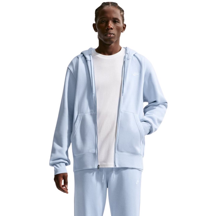 Bluza męska Nike Club BB FZ Hoodie błękitna FN3861 407 M #1