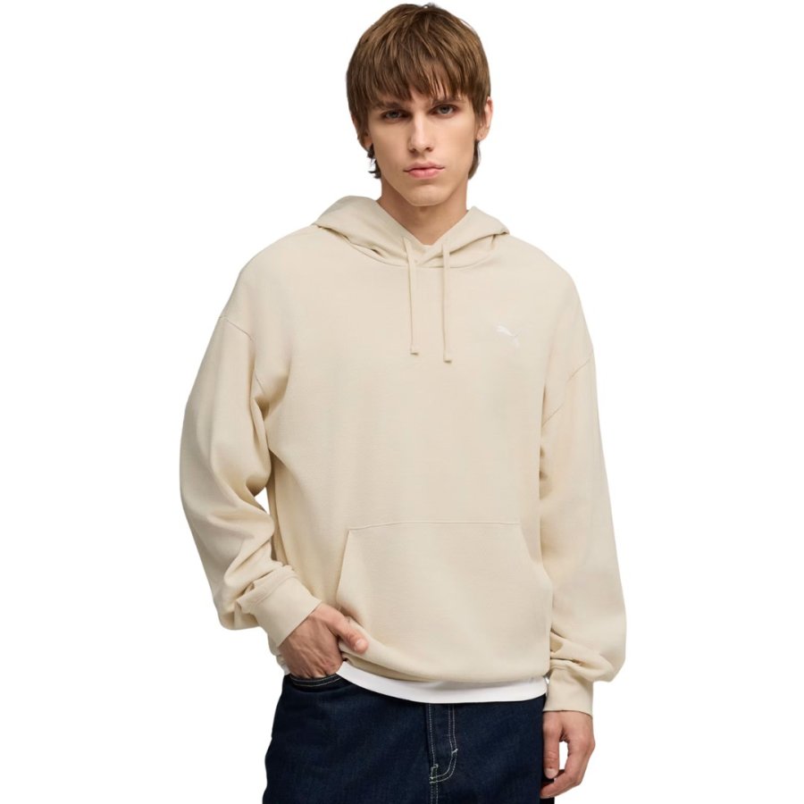 Bluza męska Puma ESS Elevated Relaxed Hoodie beżowa 692019 87 S #1