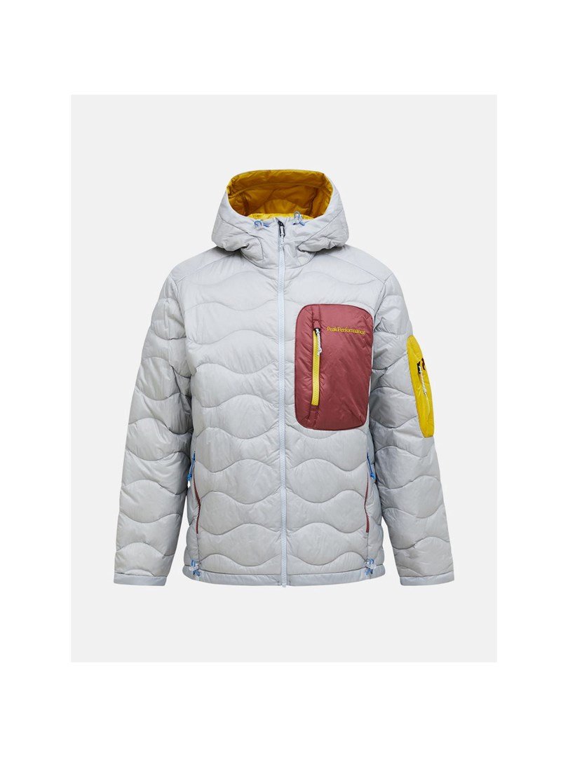 Kurtka puchowa męska PEAK PERFORMANCE M Helium Utility Down Hood Jacket kolor szary - S #1
