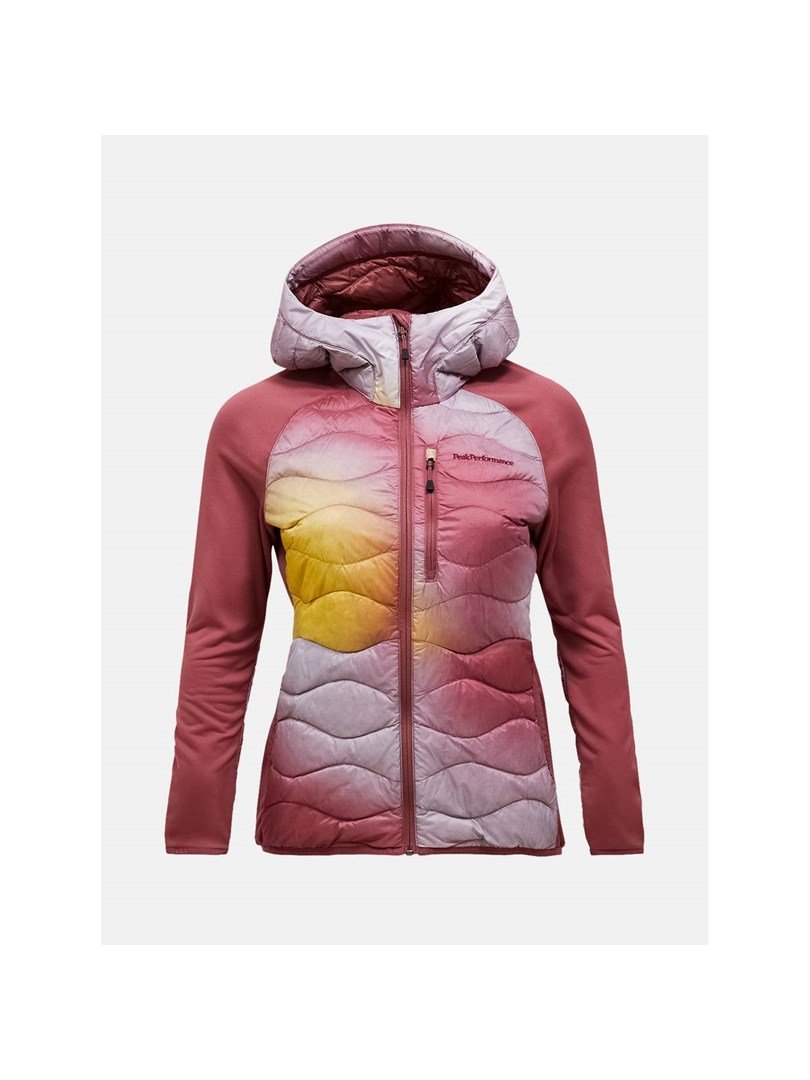 Kurtka damska puchowa PEAK PERFORMANCE W Helium Aop Down Hybrid Hood kolor multikolor - L #1