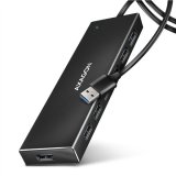Axagon HUE-F7A 7x USB 3.2 Gen 1 ALU FLAT hub micro power IN 1m USB-A USB 3.2 Gen 1 (3.1 Gen 1) Type-A 5000 Mbit/s Sort #2