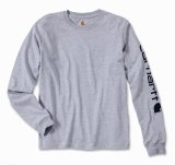 Carhartt Sleeve Logo L/S T-Shirt - heather grey, L #1
