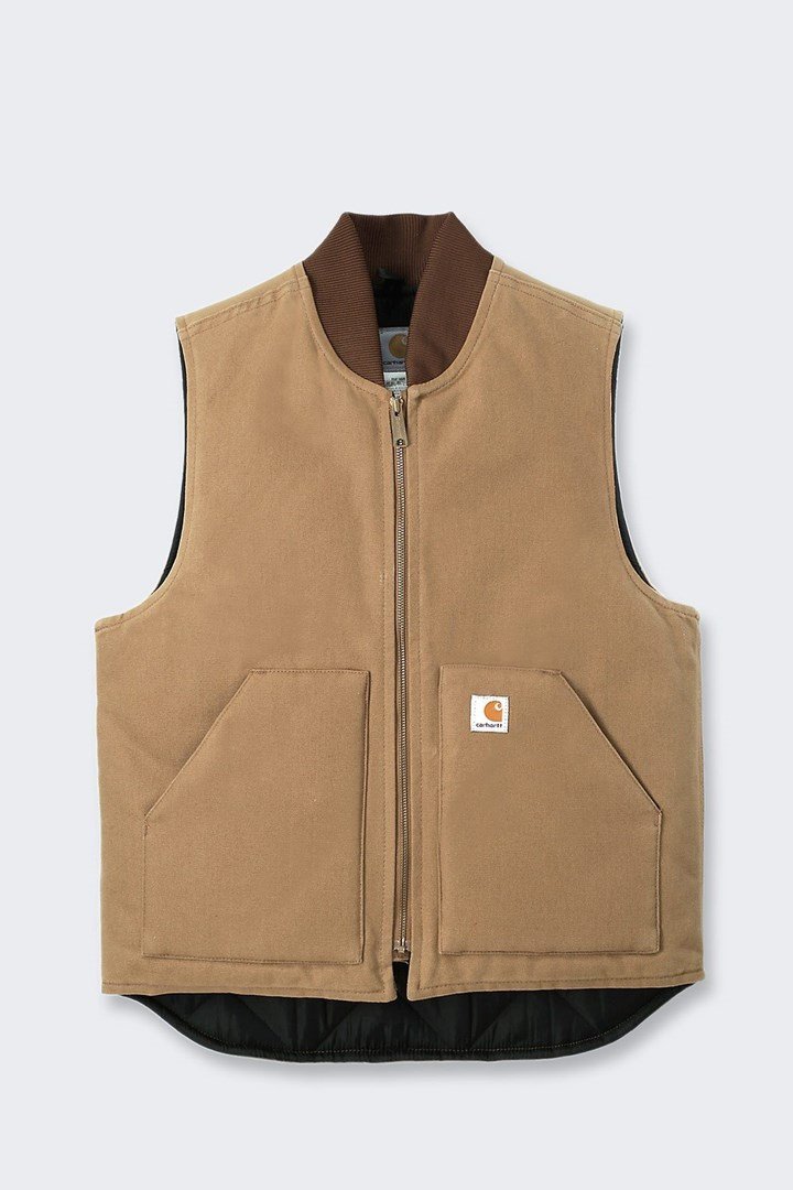 Carhartt V01 Firm Duck Insulated Brown Vest #1