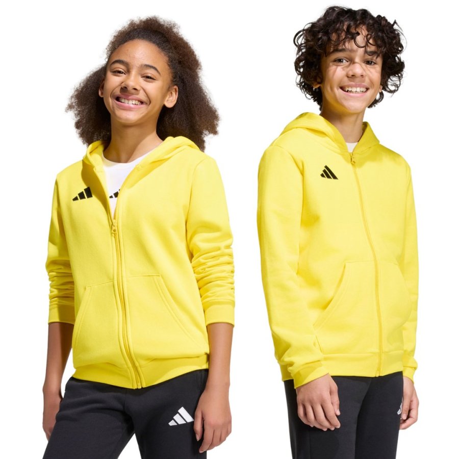 Bluza dla dzieci adidas Entrada 26 Full Zip Hoodie ż�łta KH1777 152cm #1