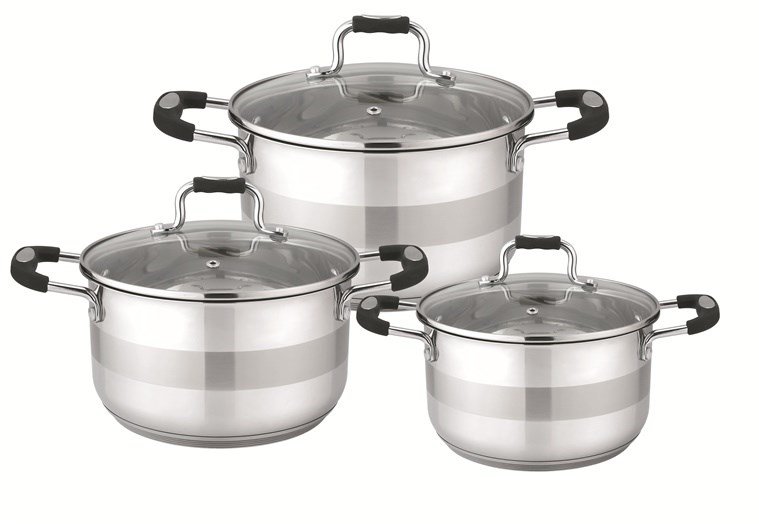 6PCS STAINLESS STEEL COOKWARE SET #1