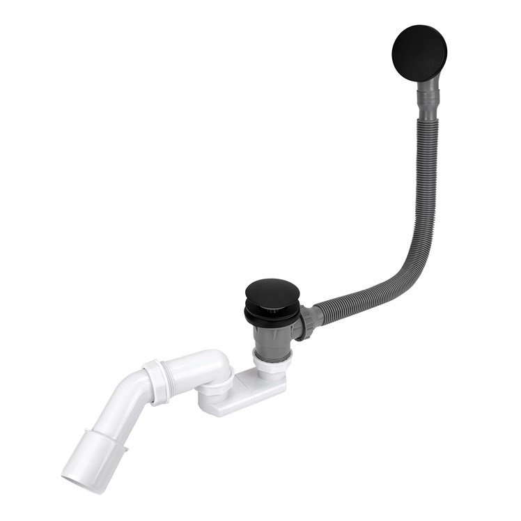 BATH SIPHON CLICK-CLAC TOP BLACK MATT #1