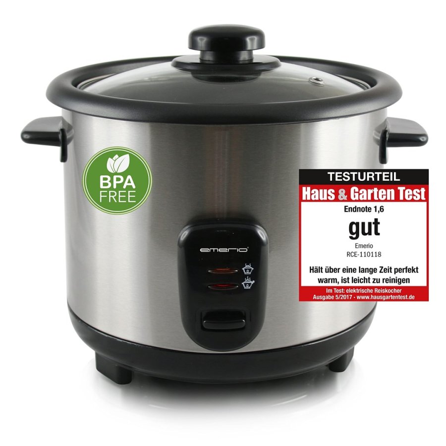 Emerio RCE-110118 riskoger 1,5 L 500 W Sort, Rustfrit st�l #2