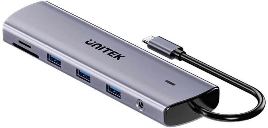 UNITEK D1113BGY01 interface hub 2 x USB 3.2 Gen 2 (3.1 Gen 2) Type-C 1000 Mbit/s Gr� #2