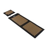 Mata zdrowotna ECO z kolcami do akupresury z poduszką, 130x50cm, XXL, złote kolce,  Rebel Active #1