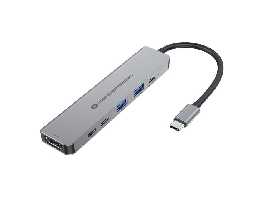 Conceptronic DONN33G dockingstation Ledningsf�rt USB 3.2 Gen 1 (3.1 Gen 1) Type-C S�lv #2