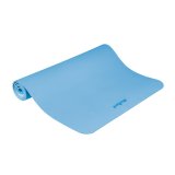 Mata gimnastyczna do ćwiczeń joga, pilates, fitness, 200x90cm, grubość 1cm, materiał TPE, niebieska, REBEL ACTIVE #1