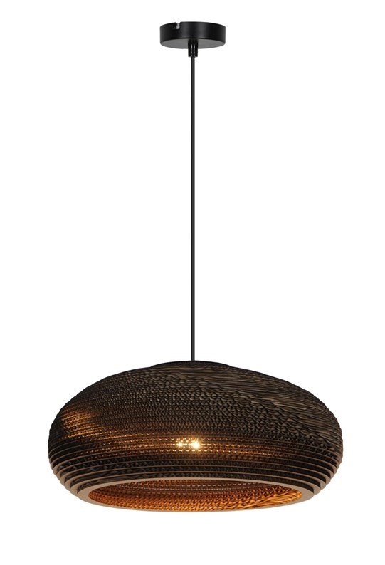 PENDANT LIGHT PAPER E27 BROWN/BLACK #1