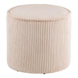 POUF CORDUROY BEIGE D40X35CM #1