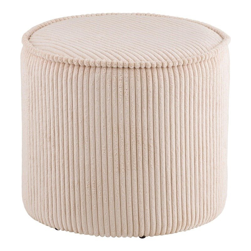 POUF CORDUROY BEIGE D40X35CM #1