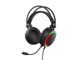 SŁUCHAWKI NAUSZNE GENESIS NEON 614 RGB USB Z MIKROFONEM PODŚWIETLENIE CZARNE #1