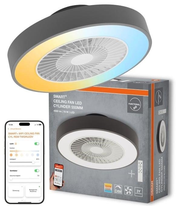 SMART WIFI CEILING FAN CYL REM 76W D550T #1