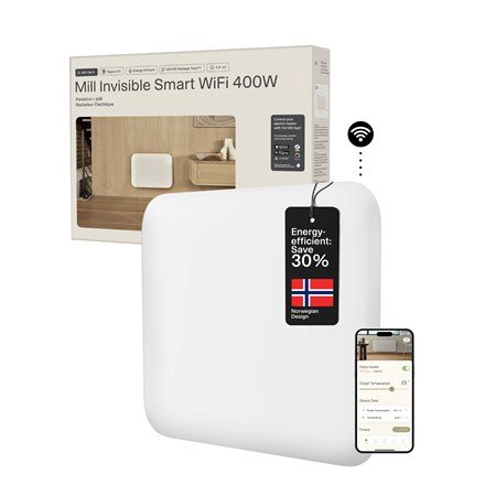 Mill Invisible Smart WiFi Heater | PA400WIFI4 | Panel Heater | 400 W | Suitable for rooms up to 4-6 m2 | White | IPX4 #1