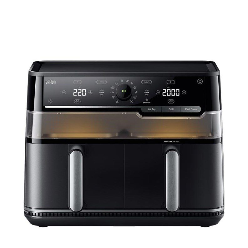 Braun TwinCook 5 Dobbelt 10 L Enkeltst�ende 2800 W Varmluftsteger Sort #2