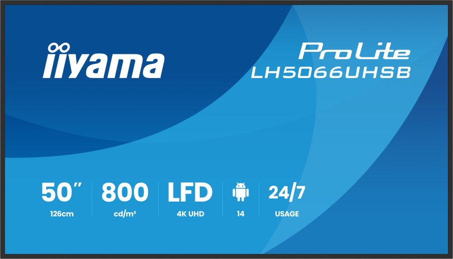 iiyama LH5066UHSB-B1AG skilte display Digital fladpaneldisplay 127 cm (50