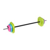 Sztanga składana z obciążeniem bitumicznym, gryf 140cm,  zestaw treningowy 20kg, REBEL ACTIVE #1