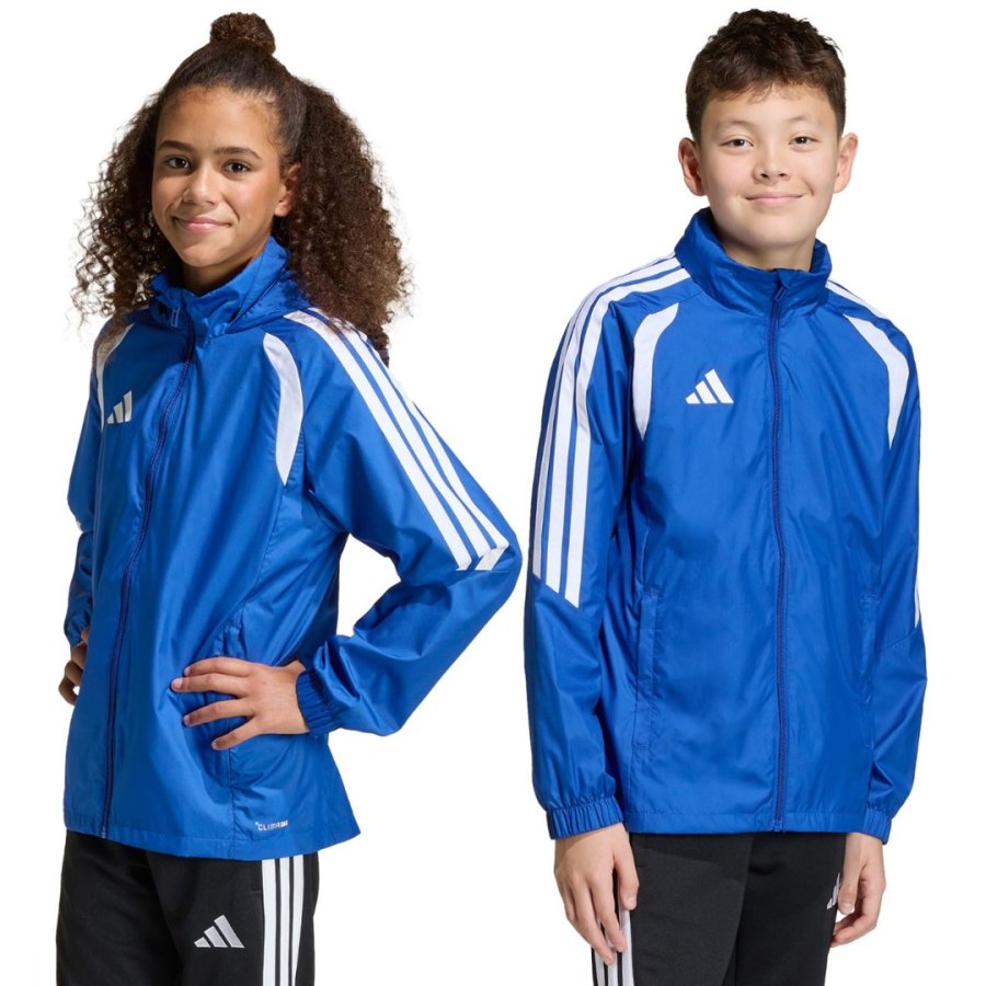 Kurtka dla dzieci adidas Tiro 26 League Windbreaker niebieska JY9723 140cm #1