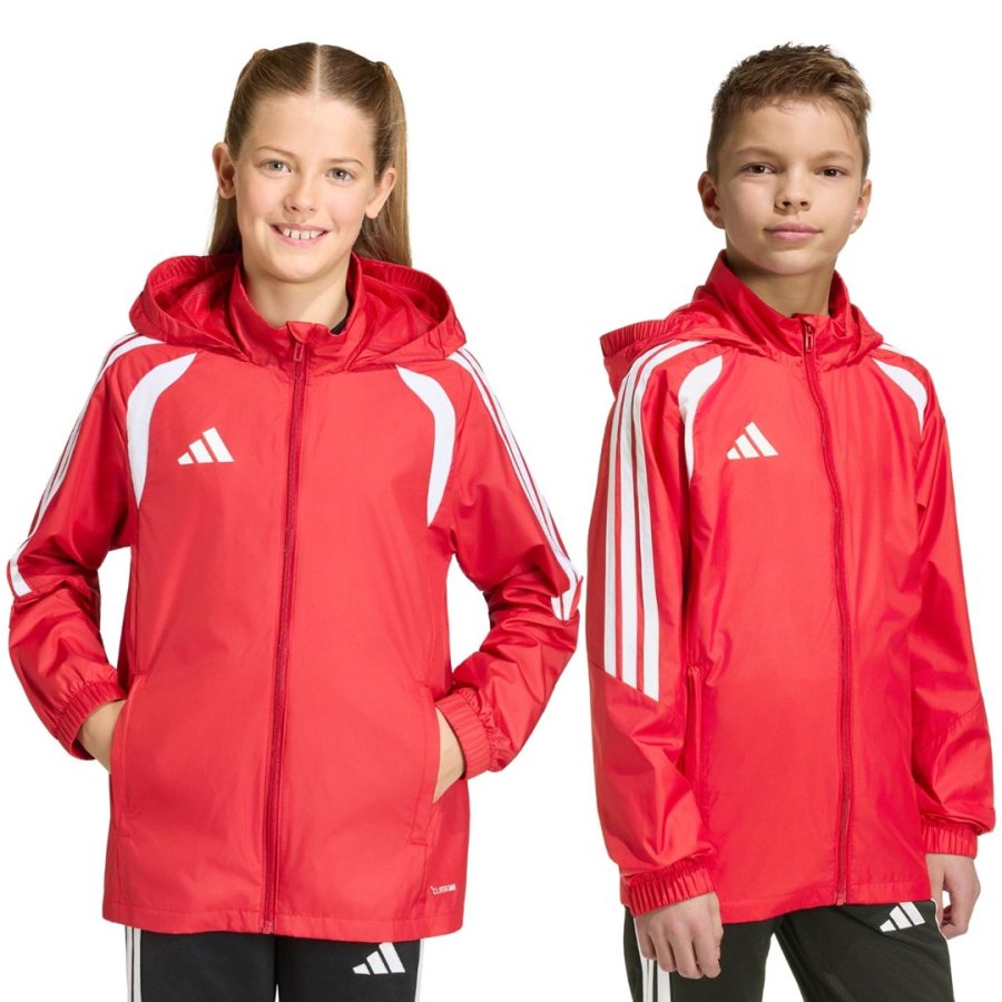Kurtka dla dzieci adidas Tiro 26 League Windbreaker czerwona JY9724 140cm #1