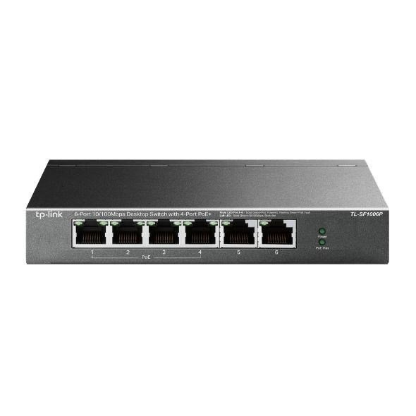 TP-Link TL-SF1006P netv�rksswitch Ikke administreret Fast Ethernet (10/100) Str�m over Ethernet (PoE) Sort #2