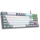Klawiatura przewodowa Rampage SNUGK14RS-WG Snug RGB KRGD Red gamingowa mechaniczna biało-szara #1