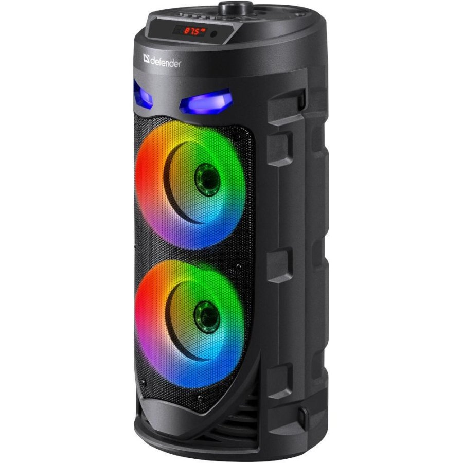 Głośnik Defender CRASHBOOM Bluetooth 16W MP3/FM/SD/USB/AUX/TWS/LED/MIC/LCD KARAOKE czarny + mikrofon + pilot #1