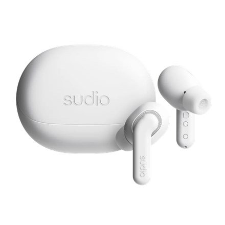 Sudio Earbuds | E4 Pro | Bluetooth | In-ear | Microphone | Cloud White | Noise canceling | Noise reduction | Wireless #1