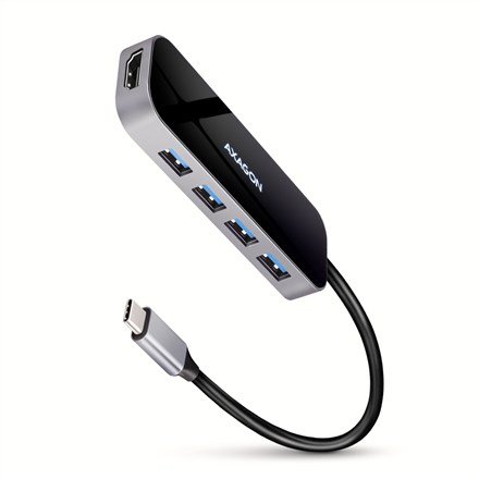 Axagon HMC-6H4A dockingstation Ledningsf�rt USB 3.2 Gen 1 (3.1 Gen 1) Type-C Sort, Gr� #2