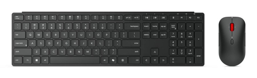 Lenovo 4X31S04814 tastatur Mus inkluderet Kontor RF tr�dl�s + Bluetooth Tysk Sort #2