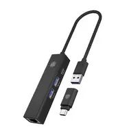 ICY BOX IB-HUB1439-LAN Ledningsf�rt USB 3.2 Gen 1 (3.1 Gen 1) Type-A Sort #2